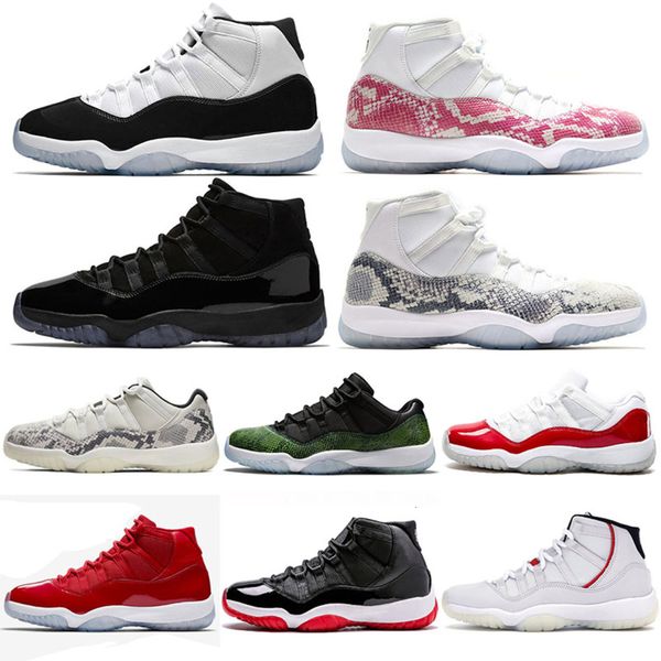 

concord 45 mens basketball shoes 11s win like 96 space jame snakeskin 11 prm heiress gym red chicago womens sports sneakers size 7-13