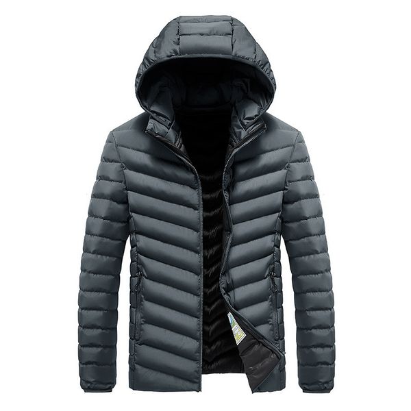 

2020 men winter jacket coat hooded warm windproof parkas mens thick parka casual student slim fit outwear male overcoat l-4xl, Black