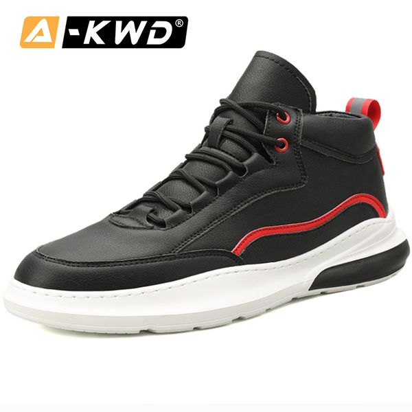 

fashion hip hop shoes men summer shoes high pu leather sneakers man casual men basket homme breathable male footwear, Black