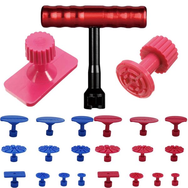 

10pcs glue pulling tabs + 1pc t-bar dent lifter car paintless auto body dent repair tools hand tools kit set
