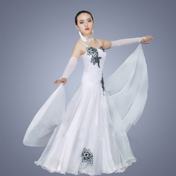

women's ballroom dress dance competition dresses customized size evening party dance dress girl white ballroom bi251, Black;red