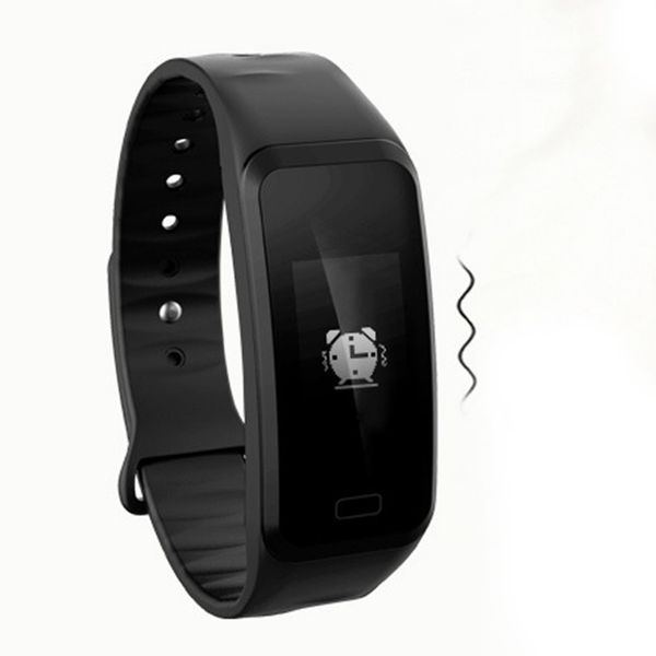 

c1s smart bracelet color screen display fitness tracker wristband sleep monitor bluetooth sport watches for android ios clock, Slivery;brown