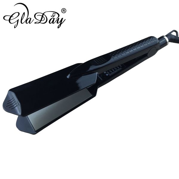 

2018 titanium hair straightener irons slim hair flat iron, Black