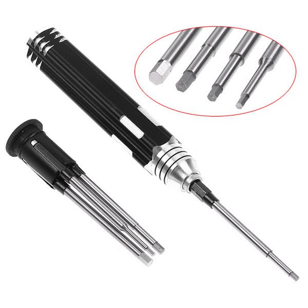 

4 in 1 hexagon head screw driver hex screwdriver tools set kit h1.5 h2.0 h2.5 h3.0mm for rc helicopter car tools