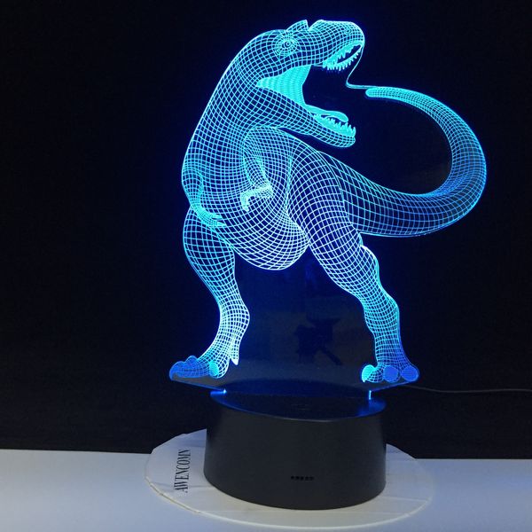 

dinosaur theme park 3d lamp game led night light 7 color change touch mood lamp dropshipping children gift 3225