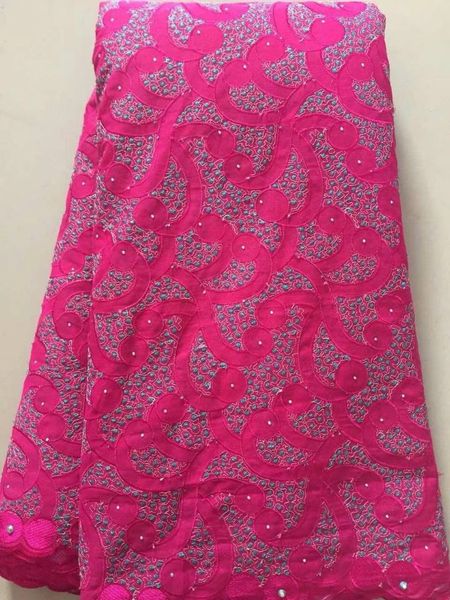 

5yards wonderful fuchsia african cotton fabric and rhinestone blue embroidery swiss voile lace for dress lc12-5, Black;white