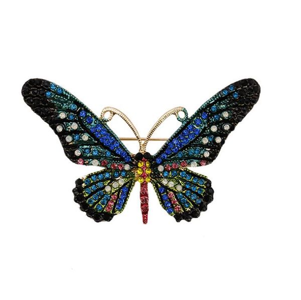 Coreano 2020 novas senhoras criativas broche borboleta bonita liga de diamante inseto broche de acessórios de vestuário das mulheres por atacado