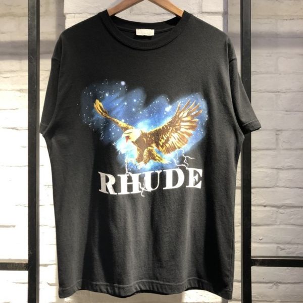 

men s designer t shirts eagle t-shirt summer style cotton tees vintage rhude t-shirt h57mh6, White;black