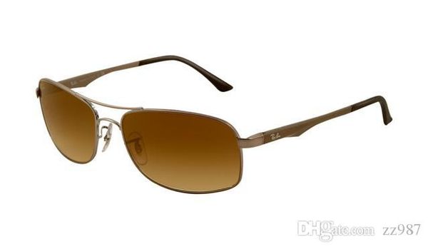 

luxury designer sunglasses for men glass polarized for mens oval metal frame 3602 with box, White;black