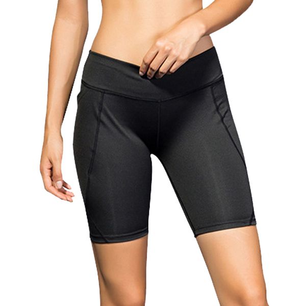 

comfortable outdoor indoor yoga shorts with side pockets tummy control workout running yoga leggings c55k sale, White;red