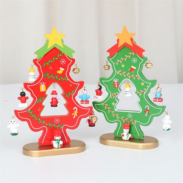 New Wooden Mini Christmas Tree Holiday Indoor Atmosphere