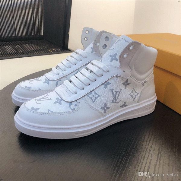 

casual shoes 19ss люксовые бренды men fashion кроссовки высокого верха мужского дышащей обувь человек узелок плоского men голеностопной обув, Black