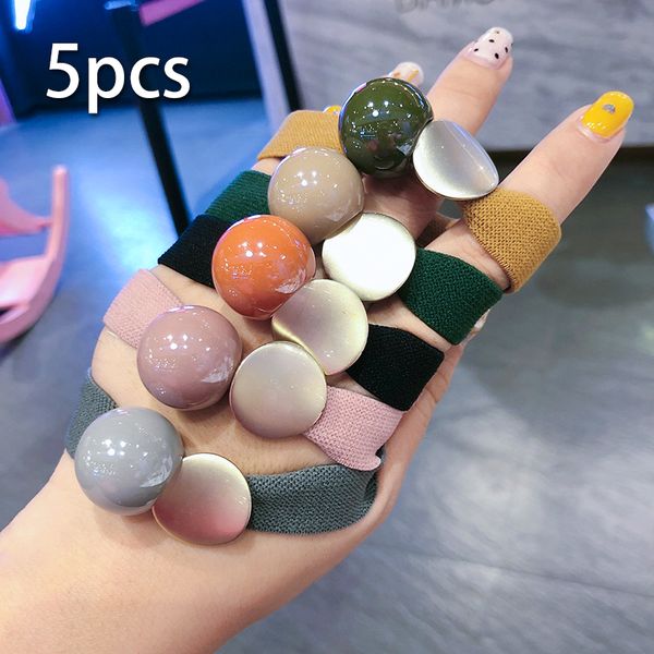 

hair accessories 5pcs lovely candy colors women girls elastic rubber bands rope ring holder ornaments headdress circle band