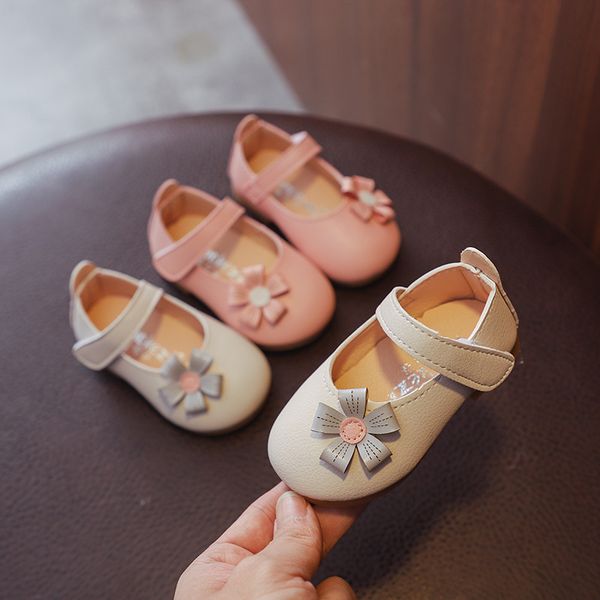 

newborn flower children girls toddler baby princess leather shoes for girls party wedding single shoes new 2020 0 2 6 years old, Black;grey