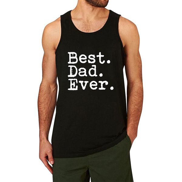 

men's summer dad ever father gift workout tank men black funny printed tank, White;black