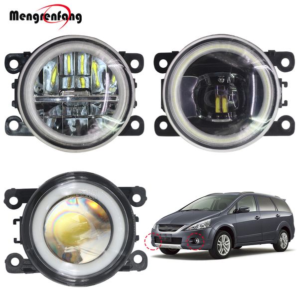 

2 pieces car front fog light led halo ring angel eye drl daytime running lamp h11 12v for mitsubishi grandis na_w mpv 2004-2011