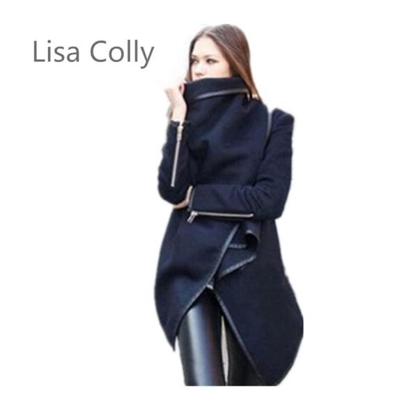 

2015 new woman fashion winter woolen overcoat women fashion jackets woolen coat 3color, Black;brown
