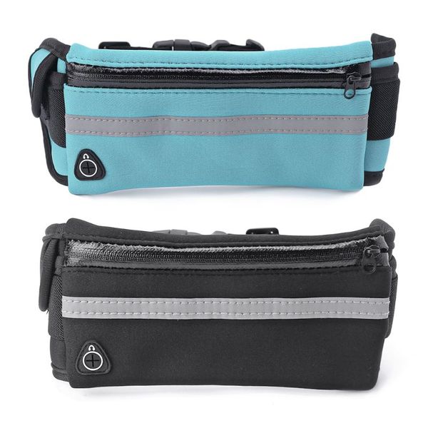 

running sport waist belt pocket bum bag phone pouch with earphone hole jogging pack cycling bag