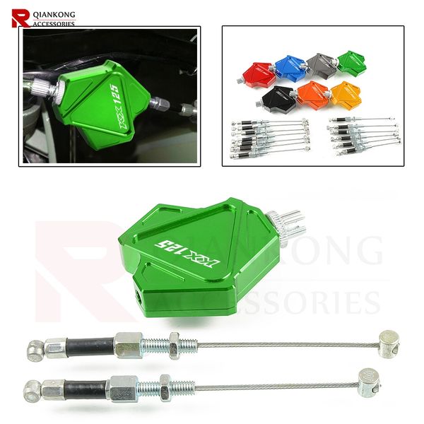 

motorcycle cnc aluminum stunt clutch lever easy pull cable system for kx125 2000-2006 2007 2008 with kx125 logo