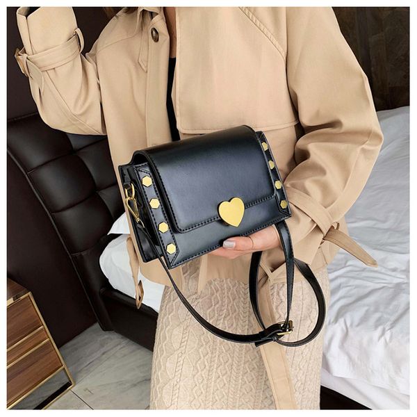 

vrouwelijke tas 2019 winter ньиве schouder режим тас klinknagel zak mobiele telefoon zak portemonnee ретро vierkante