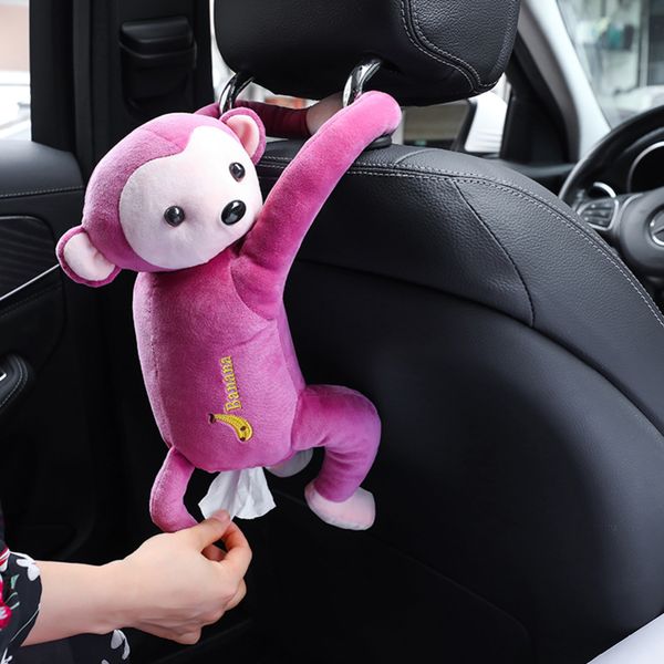 

portable tissue box monkey handkerchief box for home office auto automobile car tissue box cover napkin paper holders cases