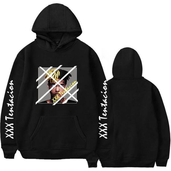 

толстовки с капюшоном повседневные свободные пуловеры толстовки с длинными рукавами топы xxxtentacion 19ss мужские, Black