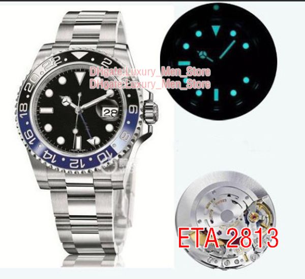 

Super b factory watche v7 b2813 watch 40mm gmt 116710 116710ln ceramic bezel automatic eta 2813 movement date watch luxury men tore