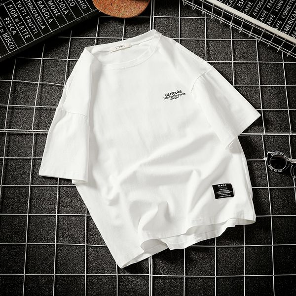 

2019 creative printed t-shirt harajuku t shirt men streetwear tee shirt kpop korean style & tees 5xl black short sleeve fas t01, White;black