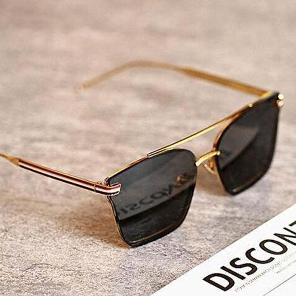 

новая мода классические очки отношение солнцезащитные очки золотой раме квадратный металлический каркас стиль винтаж открытый дизайн классич, White;black