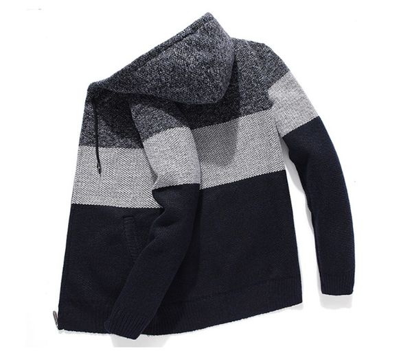 

designer mens patchwork hoodies autumn winter hooded thick mens sweatshirts fashion long sleeve o neck homme clothes, White;black