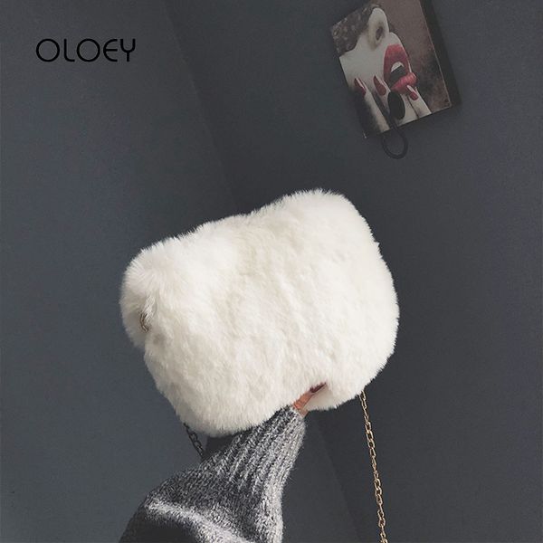 

cute kawaii plush women messenger bag luxury handbags women bags designer chain shoulder bag lady flap crossbody bags sac a main