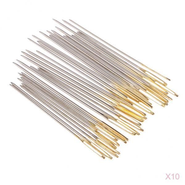 

300pcs cross stitch needles hand embroidery large eye, Black