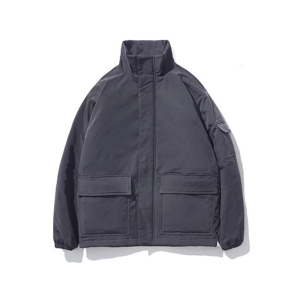 

mens designer jackets designer thick solid color casual coat fashion loose warm jackets mens winter outerwear clothing 2019, Black;brown