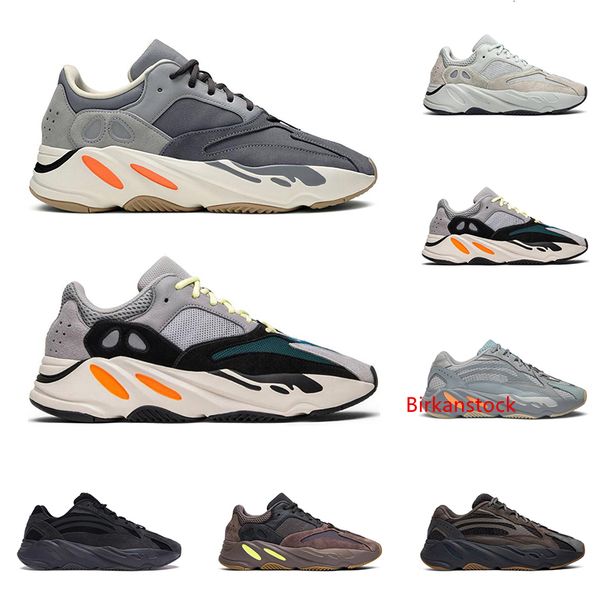 

700 мужчины женщины кроссовки 3 м светоотражающие kanye west магнит утилита черная волна бегун инерция статические мужские кроссовки мода сп