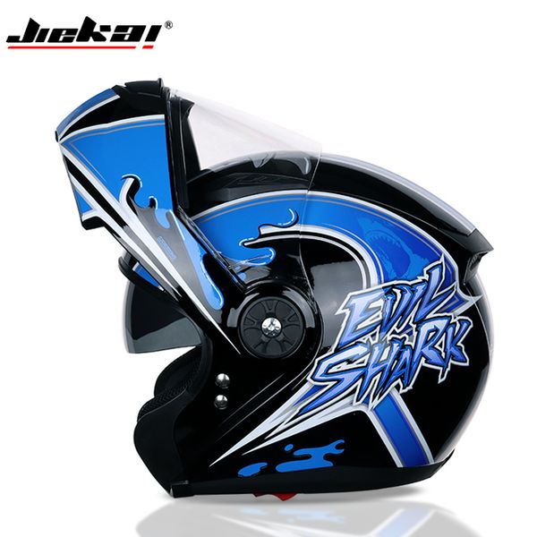 

jiekai motorcycle helmets double visor carbon fiber moto casco modular flip up helmet dot approved 115 racing motocross helmets