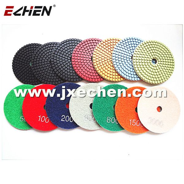 

20pcs/lot diamond polishing pads wet use for polishing granite and marble 4" 100mm stone concrete marble disc hand polisher