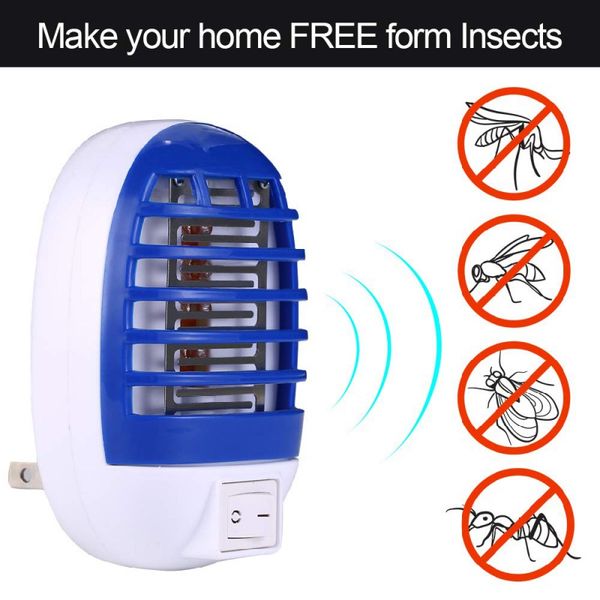 

plug-in bug zapper electronic mosquito killer lamp led uv light flying insect trap us/eu plug