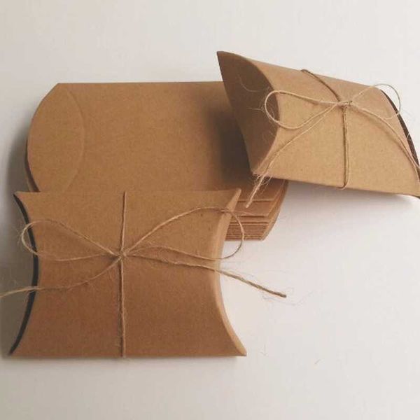

10pieces kraft paper pillow, cardboard box, small size, spot pillow paper box, box gift bags candy box