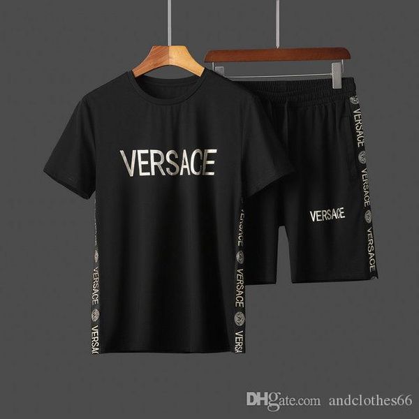 

2020 мода мужская одежда наборы с коротким рукавом печати спортивные костюмы 2 мужская повседневная летняя одежда мужской спортивный костюм, Gray