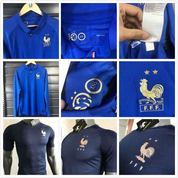 

Игрок версия Франция Griezmann MBAPPE Pogba трикотажные изделия футбола Кубок мира 2018 2019 рубашки Канте Special Edition 1919 2019 Столетие Майо