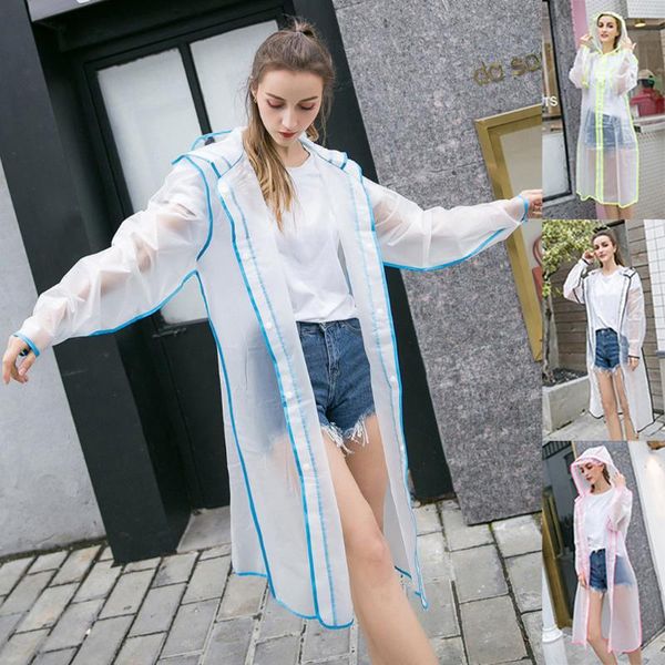 

2020 new fashion quality waterproof reusable plastic women rain cape raincoat men hooded poncho for hiking riding#g20, Black;red