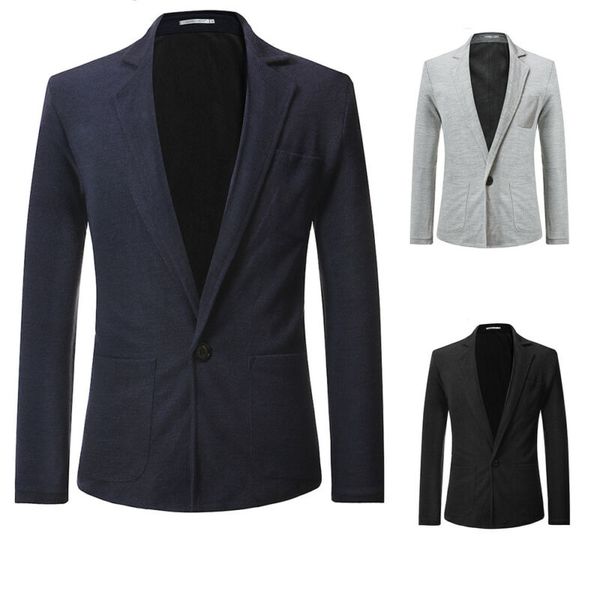 

blazer coat fit jacket button button slim stylish men's slim fit formal one suit blazer coat jacket, White;black