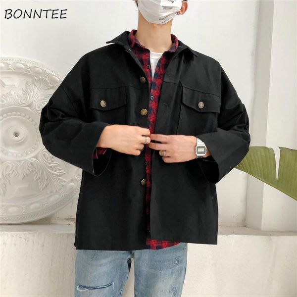 

jackets men turn-down collar comfortable long sleeve mens jacket and coats males korean style new fashion clothes, Black;brown