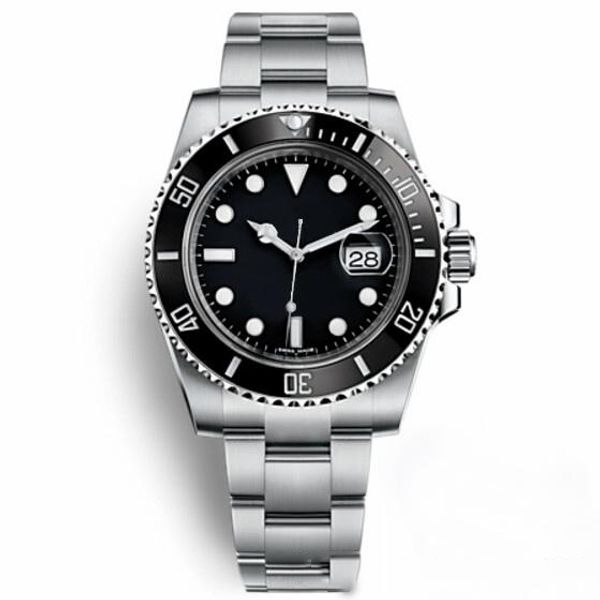

2019 watches men automatic black ceramic bezel dial 116610 stainless steel chrono watches man wristwatch sports runaway wristwatch relojes, Slivery;brown
