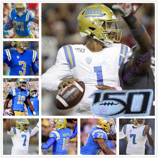 

custom ucla bruins football jersey college dorian thompson-robinson thompson robinson joshua kelley demetric felton chase cota devin asiasi, Black;red