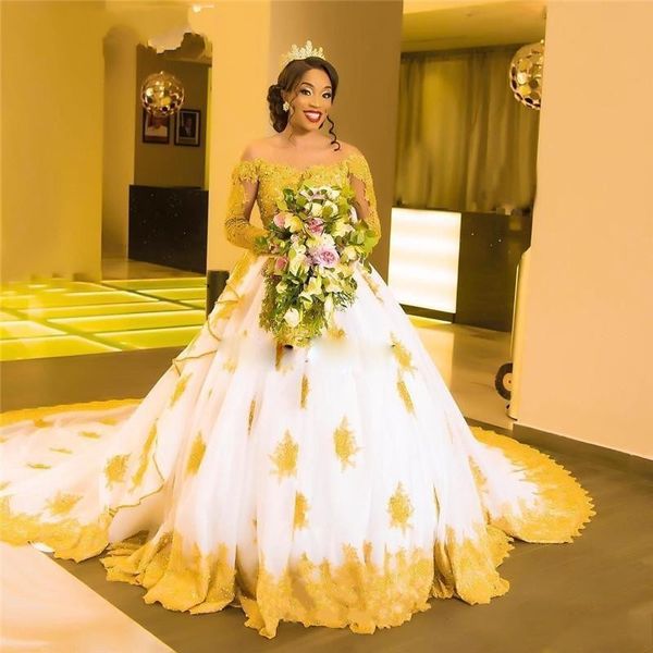 

gold prom ball gown evening long sleeves dresses plus size 2020, Black