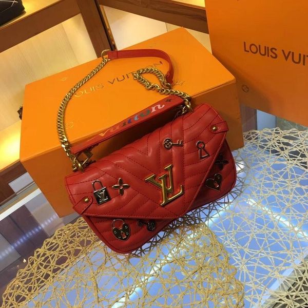 

w14 the latest french high-end brand women's wear one-shoulder bag classic charm exquisite fashion design party delivery m53931, Black;red