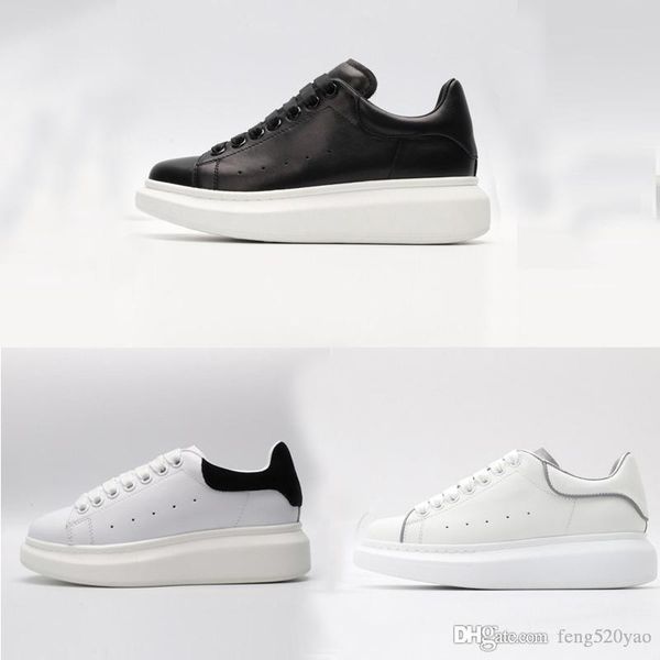 

classic black white velvet casual shoes leather fashion luxury designer women shoes platform soft cowhide men brand sports shoes size 34-45