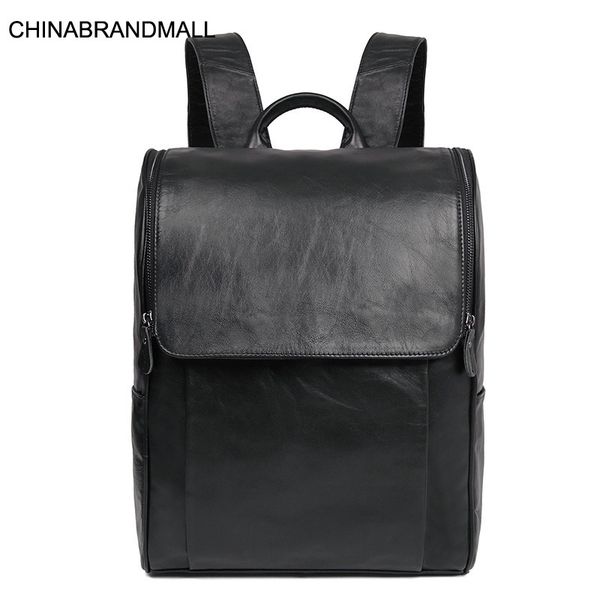 

твердые натуральной кожи коровы мужчин кожа рюкзак большой емкости открытый мешок