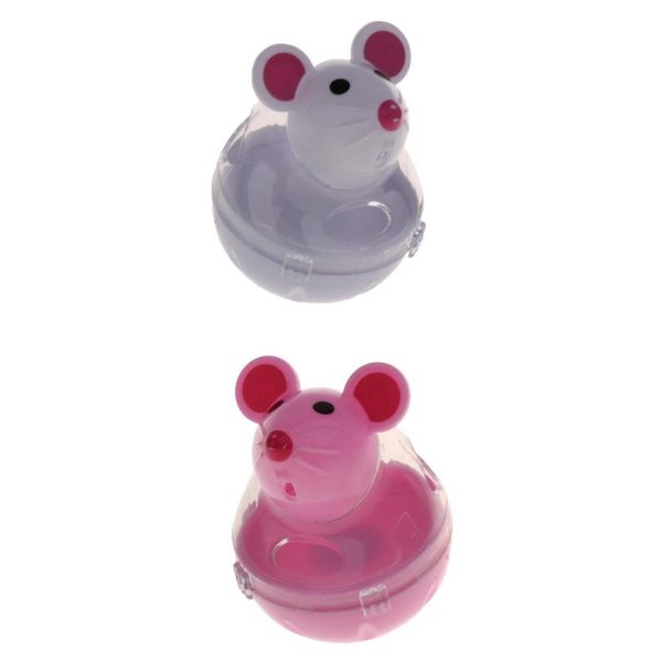 

2 pcs pet cat tumbler toy interactive dog puppy leakage food dispenser